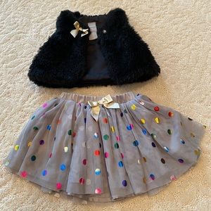 Tahar Fur Vest and Skirt